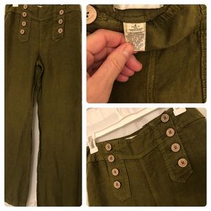 Anthropologie Pants - Anthropologie Elevenses Chartreuse Sailor Pants Anthropologie Pants - Anthropologie Elevenses Chartreuse Sailor Pants